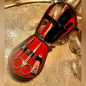 German Vintage Leather Toiletry Grooming Kit